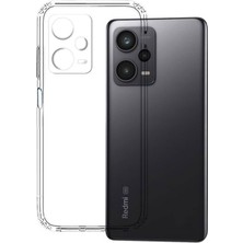 CepStok Xiaomi Redmi Note 12 Pro 5g Kılıf Şeffaf Kamera Korumalı Esnek Yumuşak Silikon