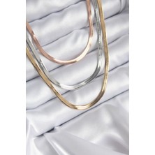 Clariss 316L Çelik Mix Renk Italyan Zincir Model Kadın Kolye