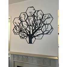 Turansoy Craft Hexagonal Ağaç Duvar Dekoru 60 cm