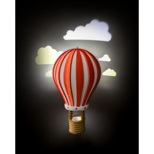 Turansoy Craft Hava Balonu Lamba Hava Balonu Bulutlu Duvar Lambası Büyük Boy 30CM