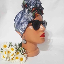 Oben Hobi Afrika Modeli Telli Bandana Saç Aksesuarı Kadın Kumaş Toka