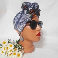 Oben Hobi Afrika Modeli Telli Bandana Saç Aksesuarı Kadın Kumaş Toka