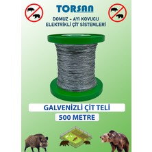 Torsan Elektirikli Çit 500 Metre Galvanizli Tel