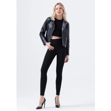 Kot Modası Simsiyah E.X.T.R.A Black Skinny Jeans Kot Solmaz Toparlayıcı Pantolonu