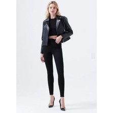 Kot Modası Simsiyah E.X.T.R.A Black Skinny Jeans Kot Solmaz Toparlayıcı Pantolonu