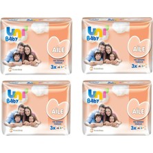 Uni Baby Aile Islak Mendil 12'li (12X52) 624 Yaprak