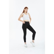 Siyah Skinny Likralı Yüksek Bel Ekstra Esnek Kot Pantolon-Bees Jeans
