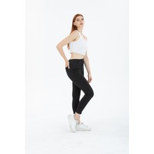 Siyah Skinny Likralı Yüksek Bel Ekstra Esnek Kot Pantolon-Bees Jeans