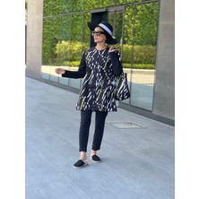 Massmizo Kadın Kısa Desenli Fermuarlı Tam Kapalı Tesettür Mayo 3'lu