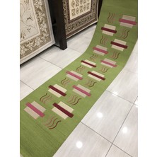 Burak Halı Vizyon Carving 9064 Açık Yeşil 80X300 Yolluk 3 Metre !