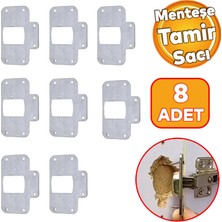 Badem10 Dolap Kapak Tas Taş Menteşe Tamir Sacı Saç Nobel Pratik Onarım Kiti 6,5x9 cm Yuva Tablası 8 Adet