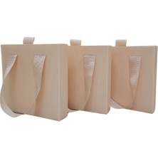 Özer Kutu Krem 12 Adet Çekmeceli ve Çantalı Karton Kolye&mini Set Kutusu (12X12 cm )