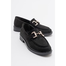 Ccway Kadın Loafer Ayakkabı SİYAH SÜET