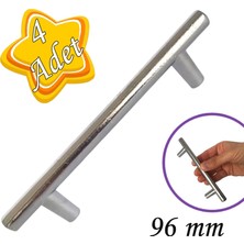 Glaswen 4 Adet Boy Kulp Krom 96 mm Kulp Mobilya Mutfak Dolabı Çekmece Dolap Kapak Kulpu Kulbu Metal Kulpları