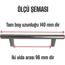 Glaswen 4 Adet Boy Kulp Krom 96 mm Kulp Mobilya Mutfak Dolabı Çekmece Dolap Kapak Kulpu Kulbu Metal Kulpları