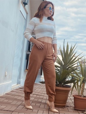 Shido Kadın Camel Jogger Pantolon