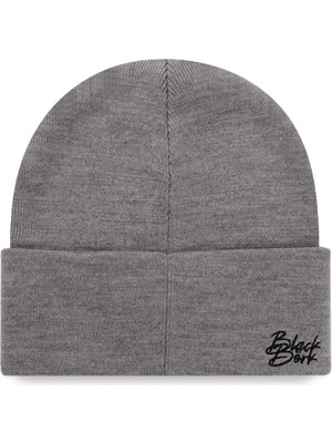 Black Börk  V1 Akrilik Boğa - 3sb Kod Logolu Unisex Gri Bere (Beanie)