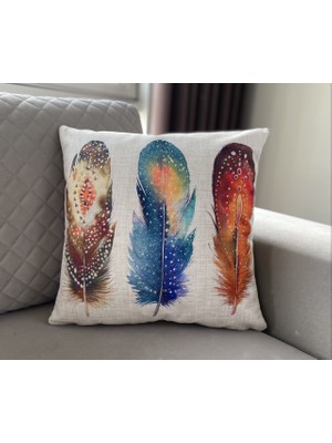 Palmia Home Tüy Desenli Çift Taraflı Dekoratif Kırlent Kılıfı