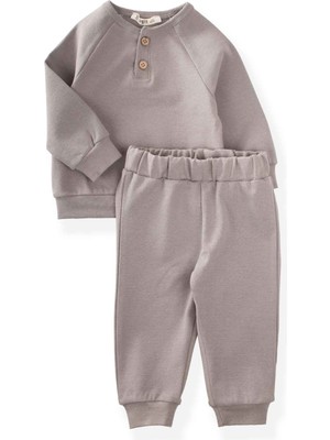 Cigit Reglan Kol Patlı Erkek Basıc Takım 1-5 Yaş Gri