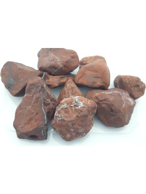 Seçilir Vernikli Kırmızı Renkte Doğal Iri Büyüklükte (40-100 Mm) Çakıl Taşı 2000 Gr