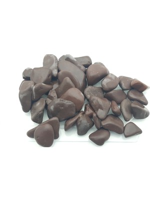 Seçilir Dekoratif Bordo Renk Boyasız Verniksiz Doğal Iri Büyüklükte (20-60 Mm) Çakıl Taşı 2000 Gr