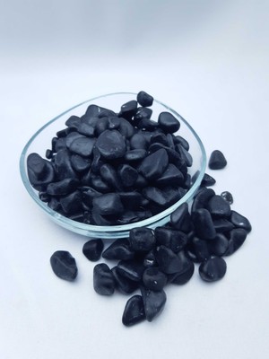 Seçilir Dekoratif Siyah Renkte Orta (10-25 mm) Çakıl Taşı 350 Gr