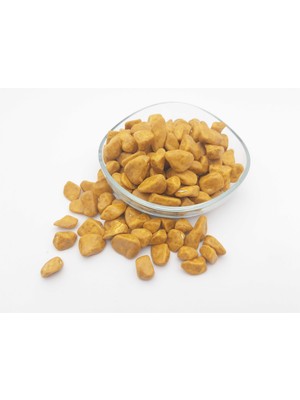 Seçilir Dekoratif Hardal Renkte Orta (10-25 mm) Çakıl Taşı 350 Gr