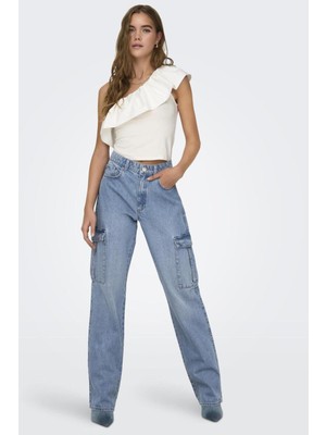 Only 15317190 Hw Str Cargo Dnm Pım875 Noos Ss Kadın Jean Pantolon