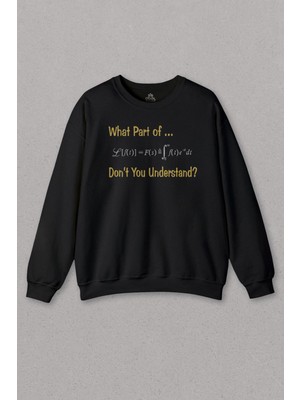 So Cool Unisex Siyah Sweatshirt Mathematica Science Bilim Fizik Matematik Denklem Baskılı Sweat