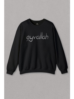 So Cool Unisex Siyah Sweatshirt Eyvallah Eyw. Ok Okey Tamam Sensin Baskılı Sweat