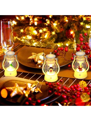 Christmas Hanging Candle LED Lantern Yılbaşı Dekoratif Ledli Şamdan