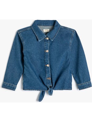 Koton Kot Ceket Önden Bağlamalı Uzun Kollu Pamuklu