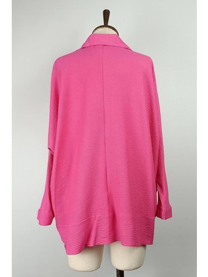 Duay Butik Oversize Gömlek Pembe T1684