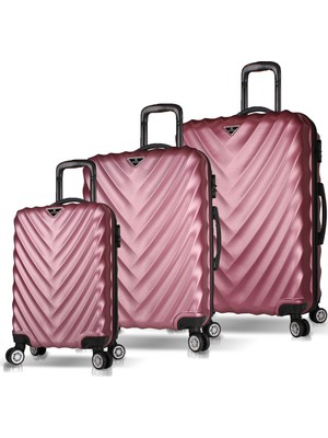 My Valice Lotus Abs 3'lü Valiz Seti Rose