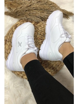 Kinetix Suomy Beyaz Unisex Sneakers Nefes Alabilir Yapı ile Koşu ve Yürüyüş İçin İdeal
