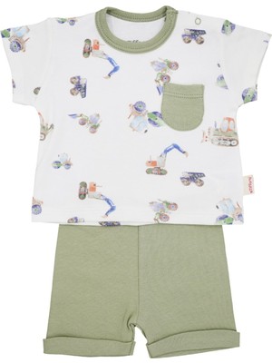 Tiffany Baby Work Machine Theme 2'li Bebek Şort Takım 13104