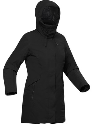 Quechua Kadın Su Geçirmez Outdoor Kar Montu/Kışlık Mont - Siyah - SH500 -10 °C