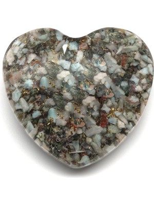 Alibaba Doğaltaş Larimar Taşından Orgonit Kalp