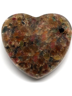 Alibaba Doğaltaş Turmalin Taşından Orgonit Kalp