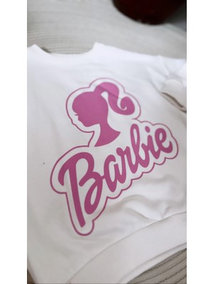 Baby Mini Elf Özel Koleksiyon Barbie Desenli Ekru Sweatshirt