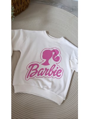 Baby Mini Elf Özel Koleksiyon Barbie Desenli Ekru Sweatshirt