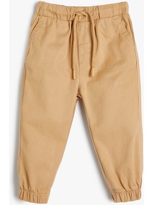 Koton Jogger Pantolon Cepli Beli Bağlamalı Pamuklu