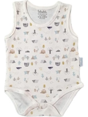 Babydola 13085 Erkek Bebek Üçlü Desenli Mavi Body Set