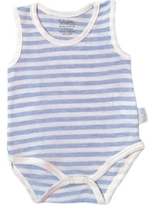 Babydola 13085 Erkek Bebek Üçlü Desenli Mavi Body Set