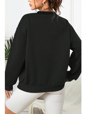 Only Trendwear  Unisex Kafadar Ayılar Baskılı Bisiklet Yaka Sweatshirt