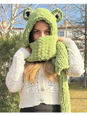 Modaloli Puffy Atkı Model Kulak Detay Bere