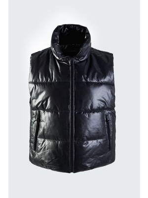 Valmenti Kadın Siyah  Deri Yelek 993 Ylk-24 Byn Derı Yelek Y24