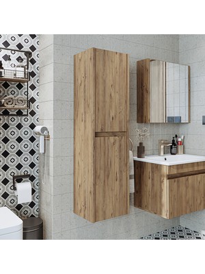 Roomart Atlantik Mat Mdf 130 x 35 cm Banyo Boy Dolabı