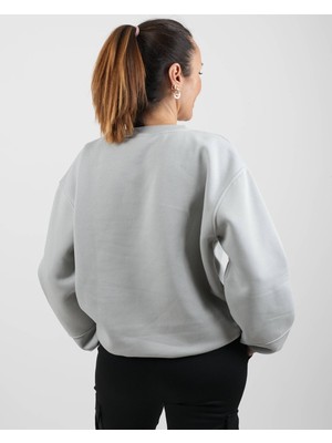 Parla Sports Sweatshirt Basic Kol Detaylı Üç Iplik Şardonlu