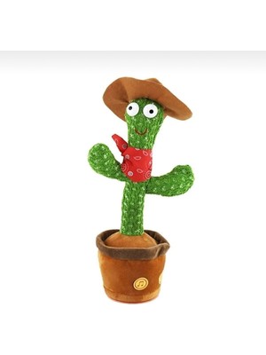 Tekno Trust Ses Taklitli Dans Eden Konusan Kaktüs Isıklı Şarjlı Saksi Peluş Oyuncak Toy